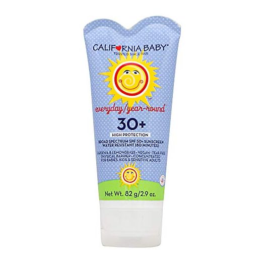 California Baby SPF30+ Sunscreen Lotion, Everyday/Year Round, Water Resistant and Hypo-Allergenic, 2.9 Ounce