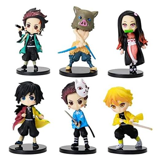 Anime Figure 6pcs Anime Action Figures Set Home Office Desktop Decoration Cartoon Figure Toy Gift for Anime Fans