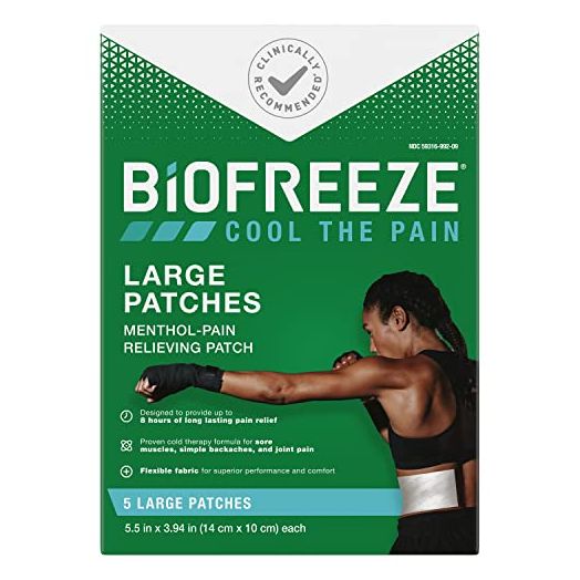 Biofreeze Pain Relief Patch, Large, 5 Patches