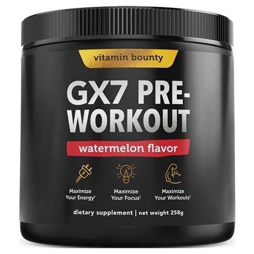 Vitamin Bounty Gx7 Sugar Free Pre Workout Powder, Beta-Alanine, Caffeine, 0g Net Carbs