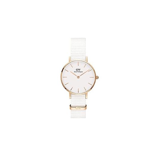 Daniel Wellington Petite Dover 28mm Women's Watch, Fabric (Polyester) Rose Gold Watch for Women