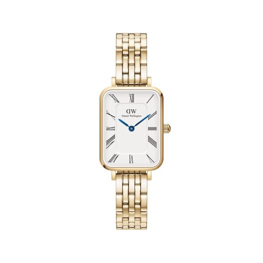 Daniel Wellington Quadro Roman Numerals 20x26mm Women's Watch, Gold Watch for Women