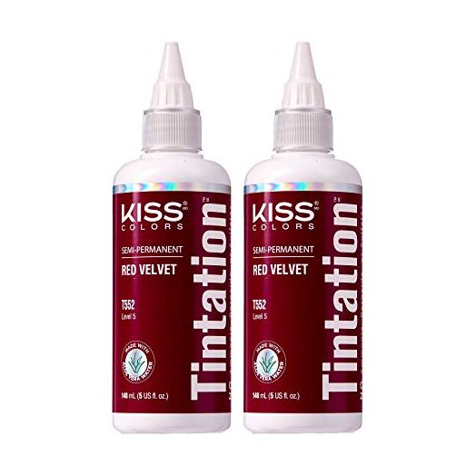 Kiss Tintation Semi-Permanent Hair Color 5 Ounce Red Velvet (2 Pack)