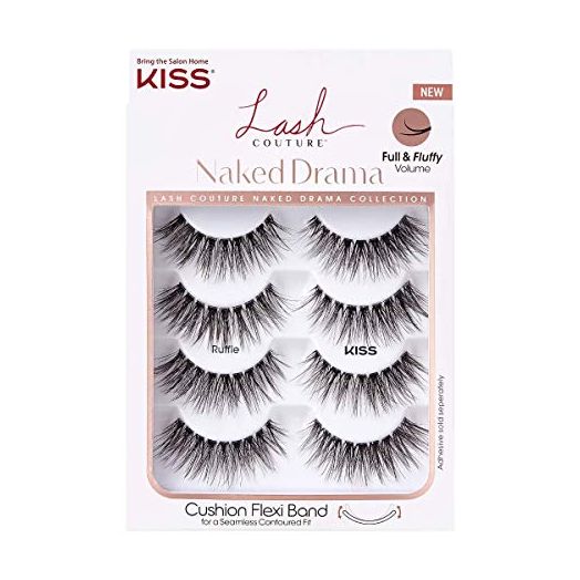 KISS Lash Couture Naked Drama Collection Multipack, 3D Faux Mink False Eyelashes