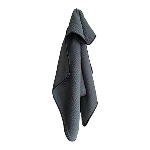 Mum Sweet Mum Baby Beach Towels, Toddler Beach Towel, Baby Hooded Towel for Newborn to Toddler, 40x32 Inches, Organic Cotton Muslin Baby Hooded Towel (Anthracite Grey)