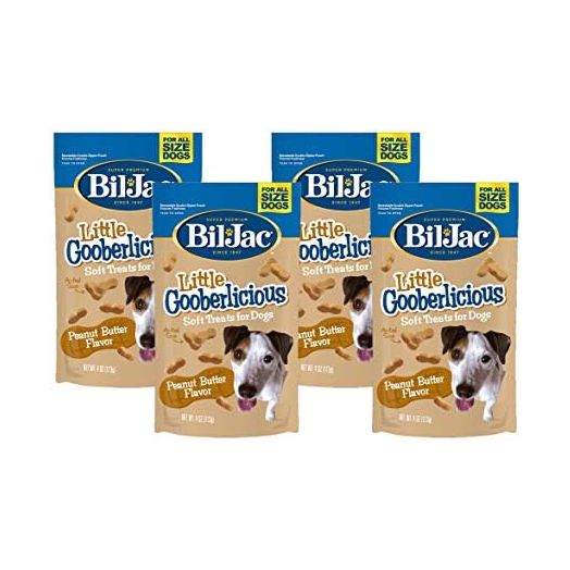Bil-Jac Dog Treats - Gooberlicious Dog Treats Chicken Liver Soft Puppy Training Treat Rewards, 4oz Resealable Double Zipper Pouch (4-Pack)