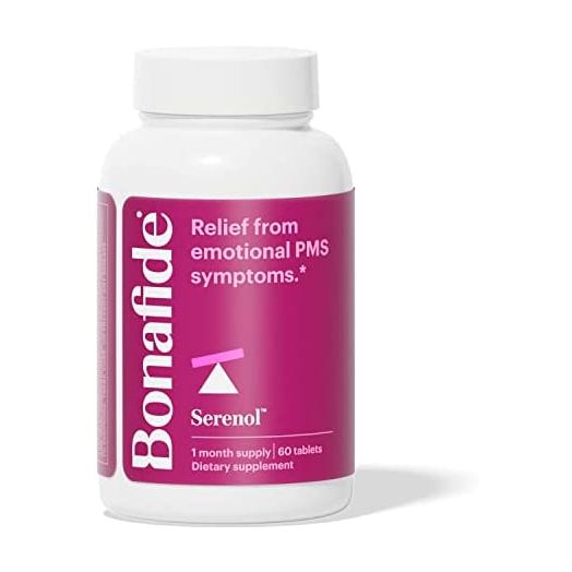 Bonafide – Serenol Emotional PMS Relief – Hormone-Free, Drug-Free Multi-Symptom PMS Treatment – 1 Month Supply (60 Tablets)