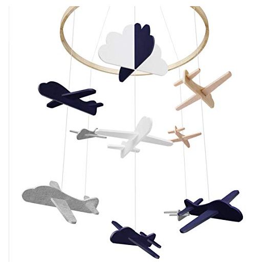 Baby Crib Mobile, Airplane Baby Mobile, Crib Mobile for Boys Nursery Decor