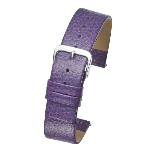 STUNNING SELECTION ALPINE Genuine leather watch band - Smooth flat leather watch strap 18mm - purple