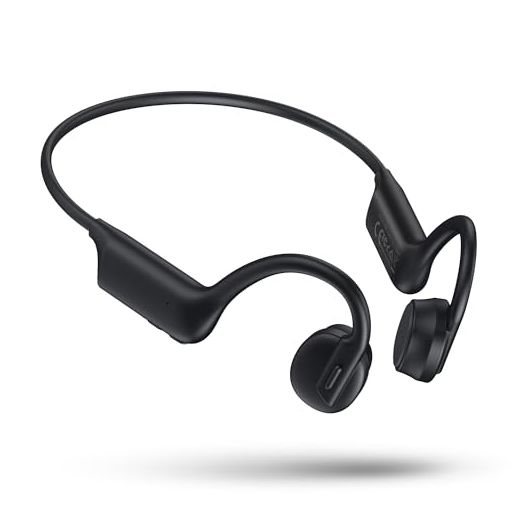 Bone Conduction Headphones, Wireless Bluetooth Headphones with Bluetooth 5.3, Open Ear Design, IPX5 Waterproof Sweatproof Sport Earphones for Running, Cycling, Hiking, Working, etc, Black
