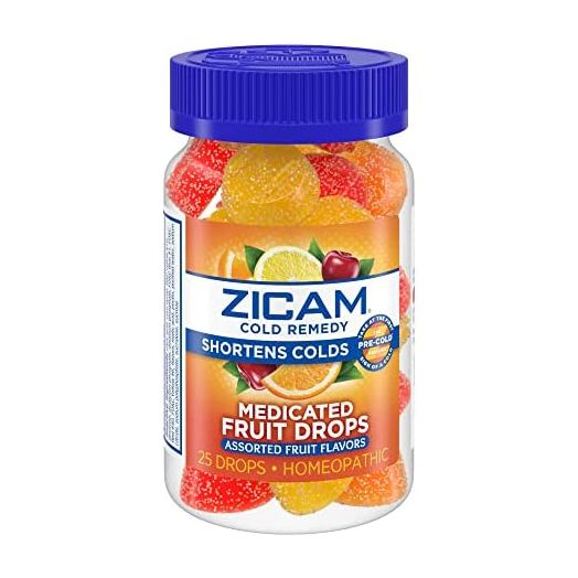 Zicam Cold Remedy Zinc Medicated Fruit Drops, Assorted, 25 Count (Pack of 1)