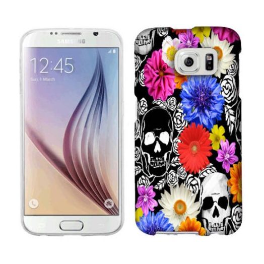 Mundaze Skulls And Flowers Phone Case Cover for Samsung Galaxy S6