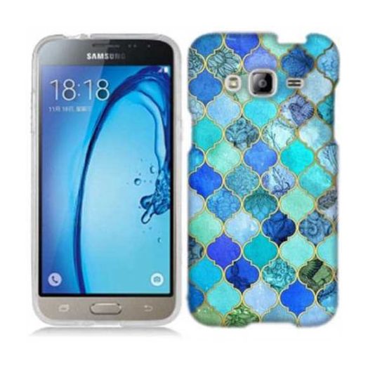 Mundaze Blue Stone Tiles Phone Case Cover for Samsung Galaxy J1 2016 Amp 2