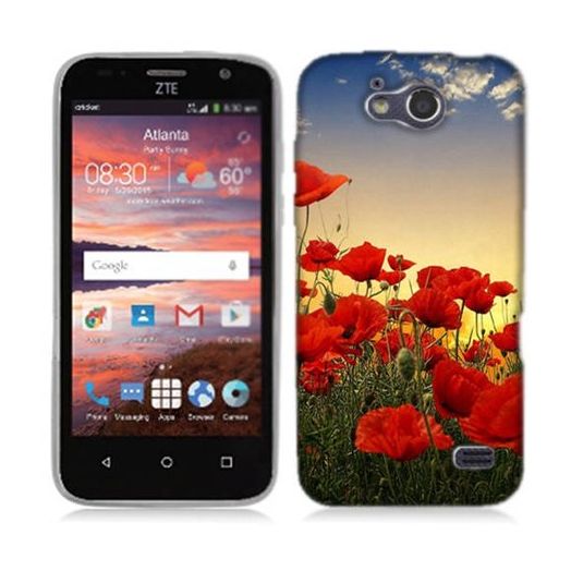 Mundaze Poppy Field Phone Case Cover for ZTE Maven Fanfare Overture 2
