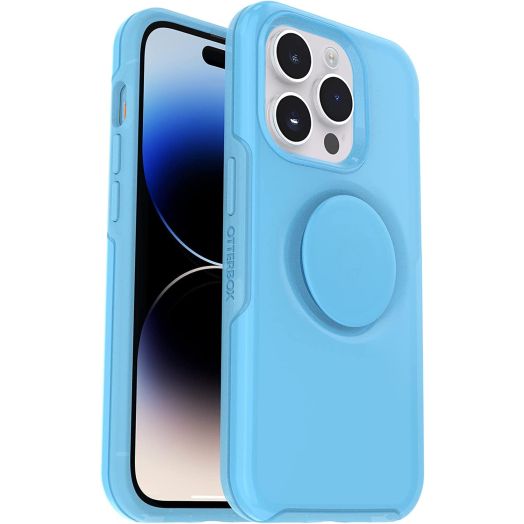 OtterBox + POP SYMMETRY SERIES iPhone 14 Pro Max Case - Non-Retail Packaging - You Cyan This, Apple Phonecase, Attached Popsocket, Raised Screen Bumper, Wireless Charging Compatible