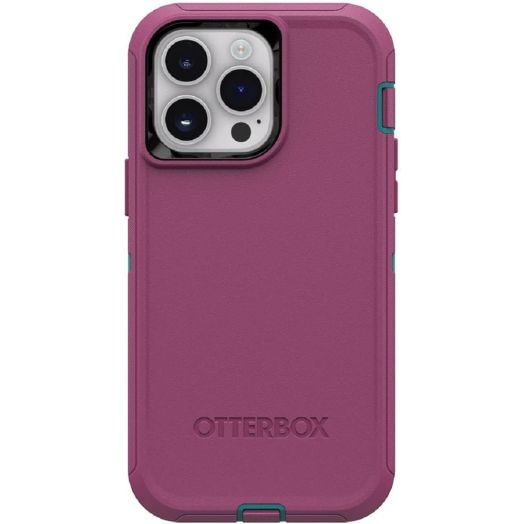 OtterBox Defender Series iPhone 14 Pro Max Case Morning Sky Pink, Non-Retail Packaging - Apple Phonecase, Raised Screen Bumper, MagSafe Wireless Charging Compatible