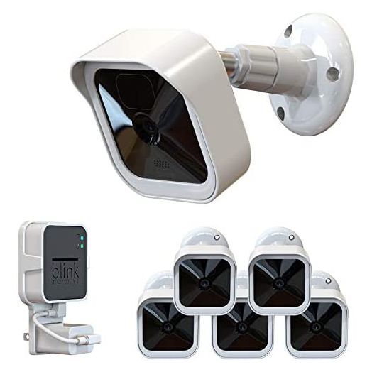 Blink Outdoor Wall Mount, Weatherproof Protective Cover and 360 Degree Adjustable Mount with Blink Sync Module 2 Outlet Mount for All-New Blink Outdoor Indoor Security Camera (White, 5 Pack)