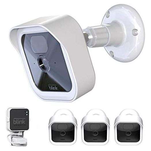 All-New Blink Outdoor Camera Housing and Mounting Bracket, 3 Pack Protective Cover and 360 Degree Adjustable Mount with Blink Sync Module Outlet Mount for Blink Camera Security System (White)