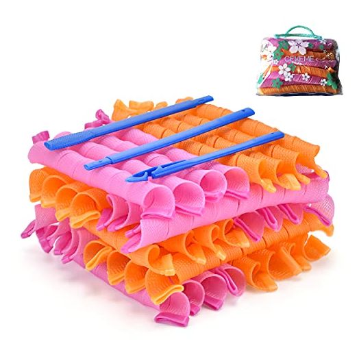 40pcs Hair Curlers Spiral Hair Curlers for Long Hair, No Heat Curlers 22inch/55cm Magic Curls Hair Rollers