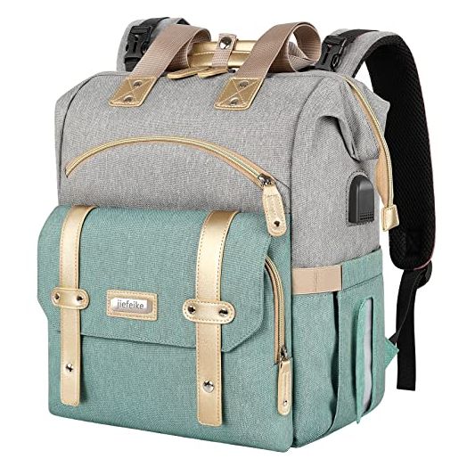 Diaper Bag Backpack,Dad Mom Travel Backpack Diaper Bag for Baby Boys Girls,Insulated Pockets Portable Baby Nappy Bags with USB Charging Port,RFID Anti-Theft Water-Resistant Pocket Stroller Straps