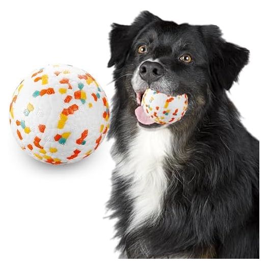 Dog Balls, Indestructible Dog Toy Ball for Aggressive Chewers, Durable High Elasticity Interactive Ball for Training Dog Catch and Fetch, Large Medium Small Dog and Puppies(3in, 1pcs)