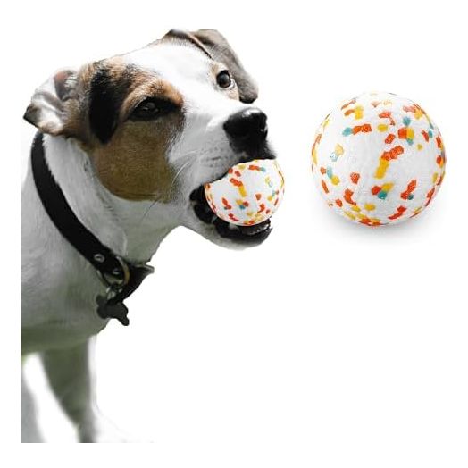 Dog Balls, Indestructible Dog Toy Ball for Aggressive Chewers, Durable High Elasticity Interactive Ball for Training Dog Catch and Fetch, Large Medium Small Dog and Puppies(2.5in, 1pcs)