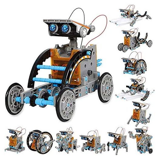Sillbird STEM 12-in-1 Education Solar Robot Toys -190 Pieces DIY Building Science Experiment Kit for Kids Aged 8-10 and Older,Solar Powered by The Sun