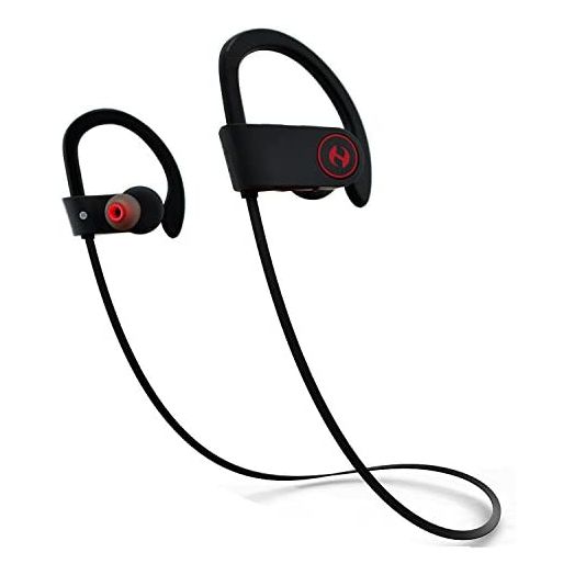 Bluetooth Headphones, Hussar Magicbuds Best Wireless Sports Earphones with Mic, IPX7 Waterproof, HD Sound with Bass, Noise Cancelling, Secure Fit, up to 9 Hours Working time (Upgraded)