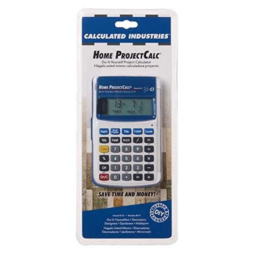 Calculated Industries 8510 Home ProjectCalc Do-It-Yourselfers Feet-Inch-Fraction Project Calculator | Dedicated Keys for Estimating Material Quantities and Costs for Home Handymen and DIYs, White