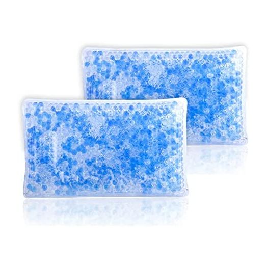 Gel Ice Pack for Injuries Reusable - (2 Packs), Hot & Cold Compress for Shoulder, Knee, Back, Ankle, Heat & Cold Therapy for Swelling, Bruises, Surgery, Pain Relief (Blue)