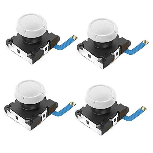 Veanic 4-Pack White Replacement Joystick Analog Thumbstick Part for Switch Lite & Switch Joy-Con Controller