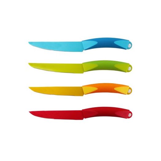 Tomodachi Midori Steak Set (4 Pieces), Assorted Colors