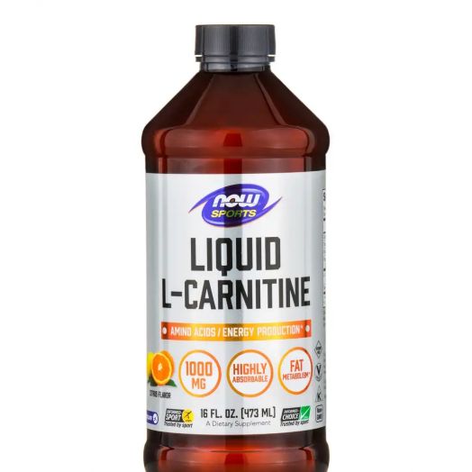 NOW Sports - Liquid L-Carnitine 1000 mg, Citrus Flavor - 16 fl. oz (473 ml)