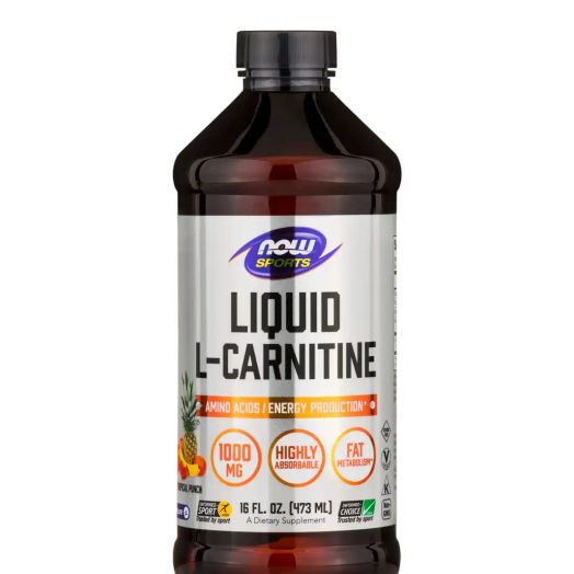 NOW Sports - Liquid L-Carnitine 1000 mg, Tropical Punch Flavor - 16 fl. oz (473 ml)