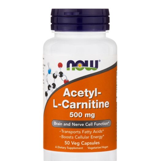 NOW Acetyl-L Carnitine 500 mg - 50 Veg Capsules