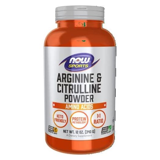 NOW Sports Nutrition, Arginine & Citrulline Powder, 1:1 Ratio, Amino Acid, 12-Ounce