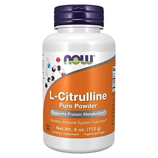 NOW Supplements, L-Citrulline Pure Powder, Supports Protein Metabolism, 4-Ounce