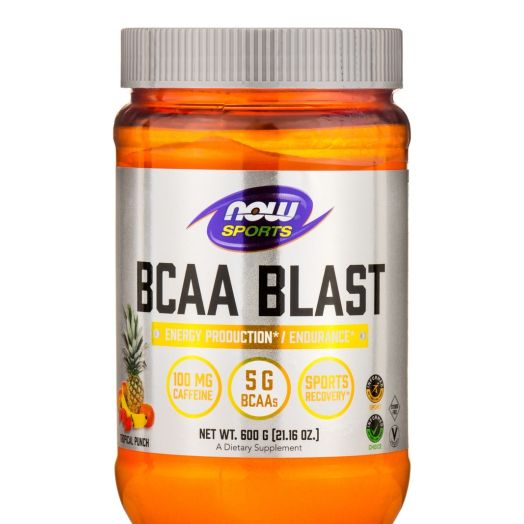 NOW Sports - BCAA Blast Powder, Tropical Punch Flavor - 21.16 oz (600 Grams)