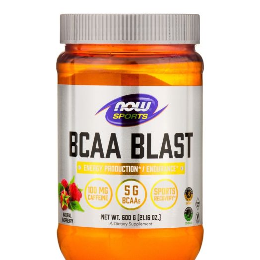 NOW Sports - BCAA Blast Powder, Natural Raspberry Flavor - 21.16 oz (600 Grams)