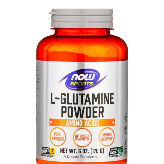 NOW Sports Nutrition, L-Glutamine Pure Powder, Nitrogen Transporter, Amino Acid, 6-Ounce
