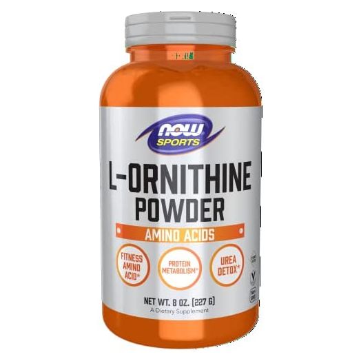NOW Sports Nutrition, L- Ornithine Powder, Protein Metabolism* and Urea Detox*, Amino Acids, 8-Ounce