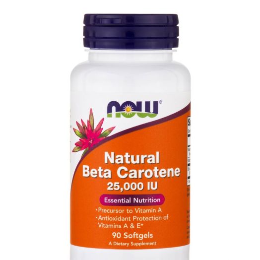 NOW Natural Beta Carotene 25000 IU - 90 Softgels