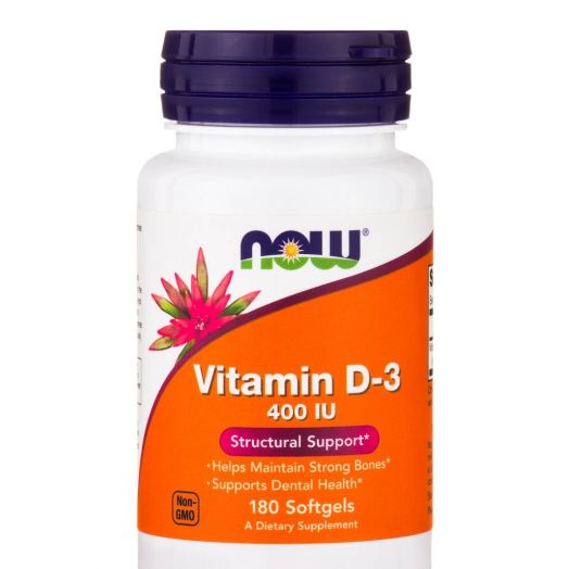 NOW Vitamin D-3 400 IU - 180 Softgels