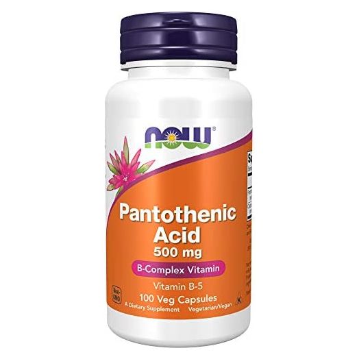 NOW Supplements, Pantothenic Acid (Vitamin B-5) 500 mg, B-Complex Vitamin, 100 Capsules