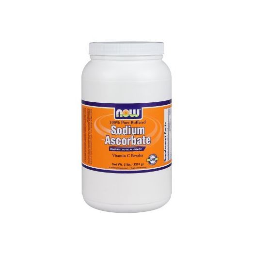 NOW Foods Sodium Ascorbate Antioxidant Protection, Pharmaceutical Grade, 3 lb