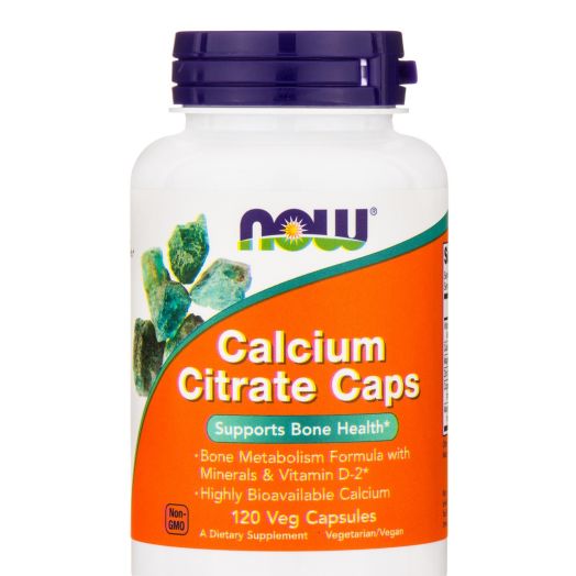 NOW Calcium Citrate Caps - 120 Veg Capsules