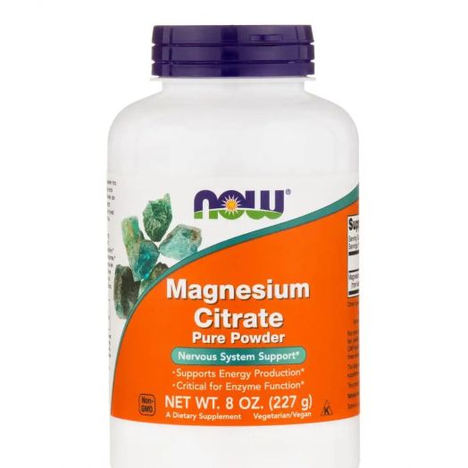 NOW Magnesium Citrate Pure Powder - 8 oz (227 Grams)