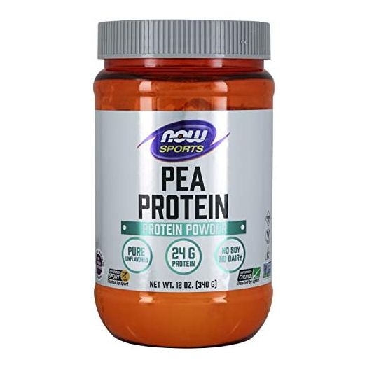 NOW Sports Nutrition, Pea Protein 24 g, Easily Digested, Unflavored Powder, 12-Ounce
