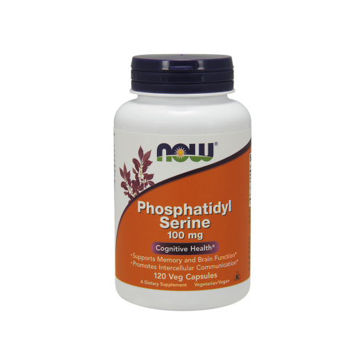 NOW Phosphatidyl Serine 100 mg Vegetable Capsules, 120 Ct