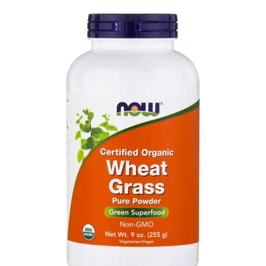 NOW Wheat Grass Powder (Organic) - 9 oz (255 Grams)